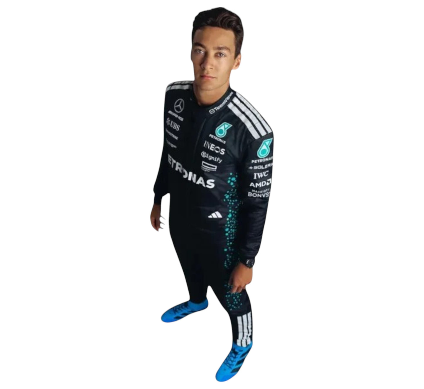 2024 New George Russell Mercedes AMG F1 Replica Racing Suit