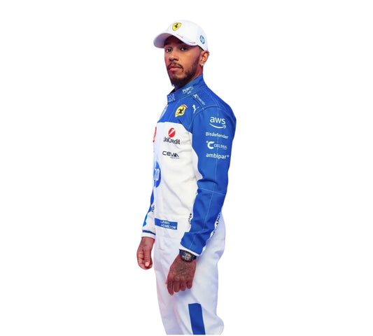2025 Lewis Hamilton Racing Suit Miami GP