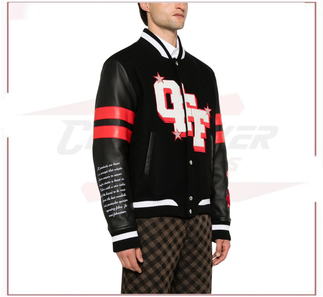 Off-White Dices Lea varsity jacket
