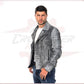 V248 - Men's Perfecto Jacket in Genuine Black Vintage Leather CROSSOVER RACEWEARS