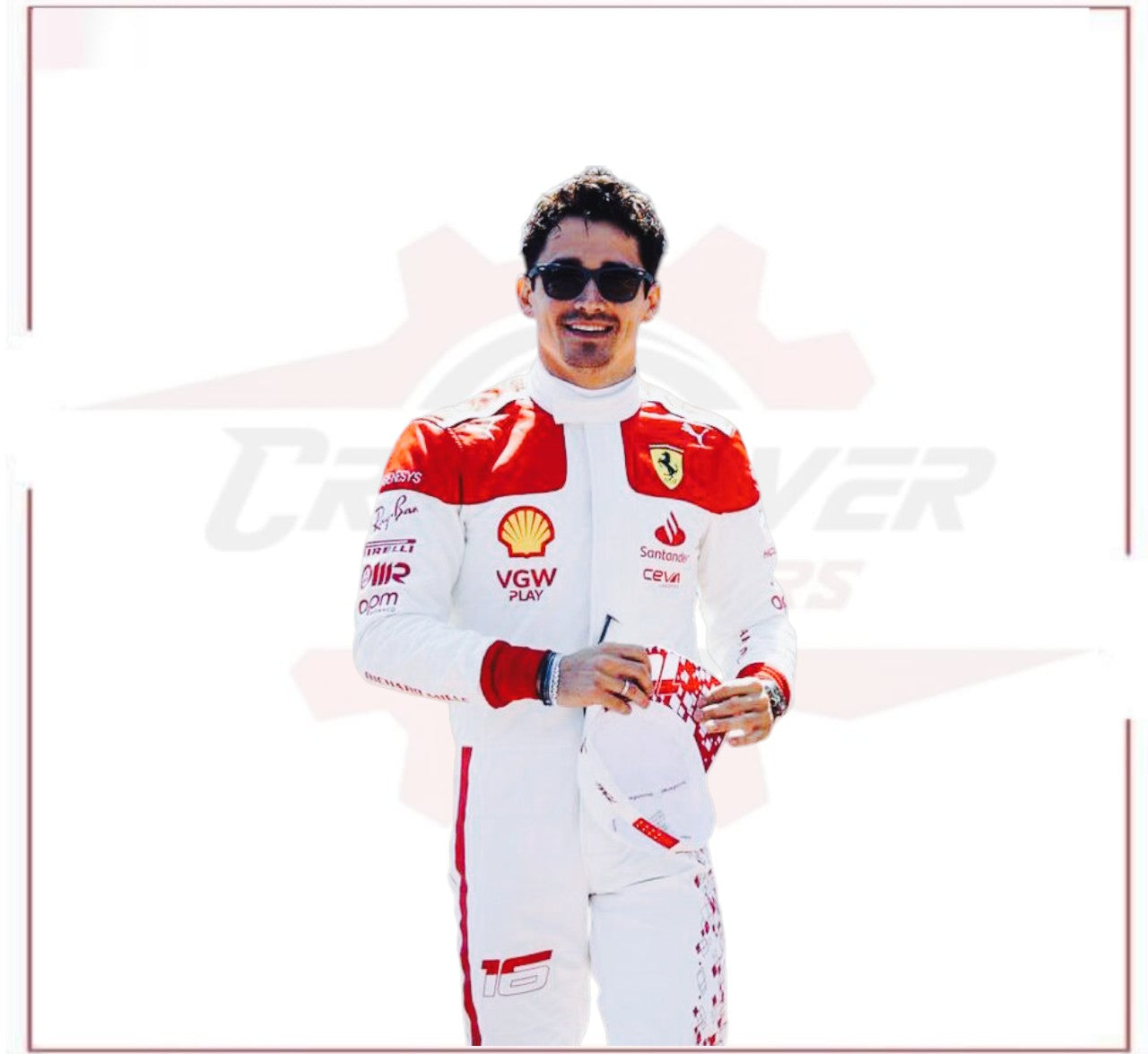 2023 Charles Leclerc Monaco GP F1 Scuderia Ferrari Race Suit - CROSSOVER RACEWEARS 