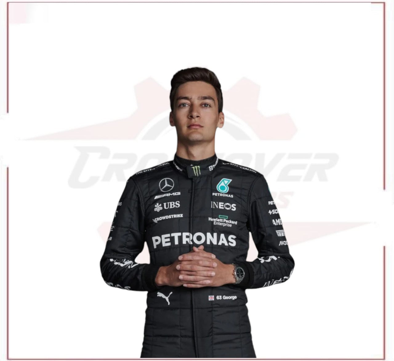 2023 George Russell Mercedes AMG F1 Race Suit CROSSOVER RACEWEARS