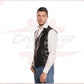 New Men's Vest in Genuine Black Leather CROSSOVER RACEWEARS