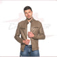 Avatar - Biker Men's Genuine Mudd colored Leather CROSSOVER RACEWEARS
