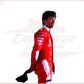 2023 New Las Vegas Charles Leclerc F1 Scuderia Ferrari Race Suit CROSSOVER RACEWEARS