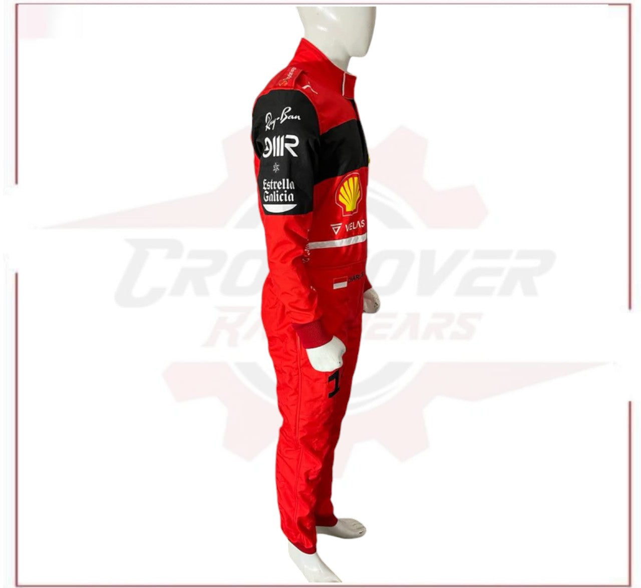 New Charles Leclerc 2022 F1 Ferrari Team Race Suit CROSSOVER RACEWEARS