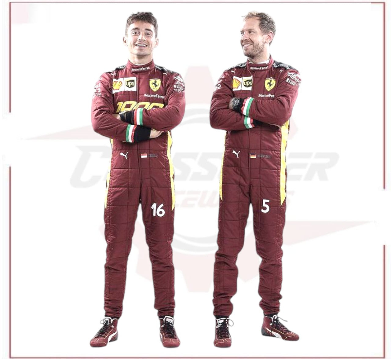 2020 Charles Leclerc Ferrari 1000 GP F1 Racing Suit - CROSSOVER RACEWEARS 