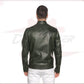Men's Jacket in Genuine Green Leather CROSSOVER RACEWEARS