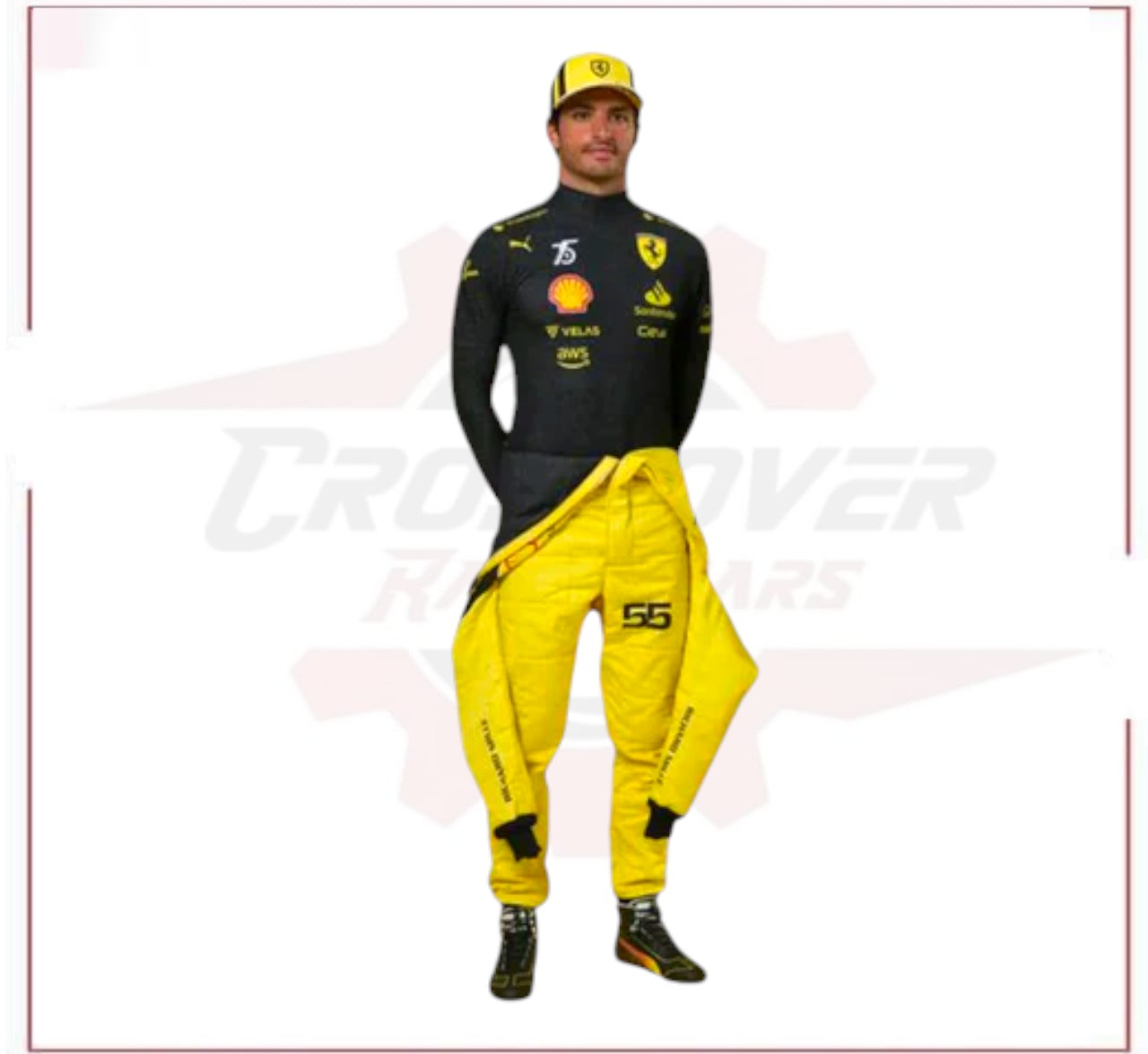 2022 Carlos Sainz Ferrari F1 Racing Suit - MONZA GP - CROSSOVER RACEWEARS 