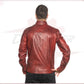 Men's Jacket in Genuine Bordeaux Leather CROSSOVER RACEWEARS