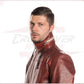 Bomber KiWey - Men’s Bomber Bordeaux genuine leather CROSSOVER RACEWEARS