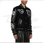 Off-White crystal-embellished varsity jacket