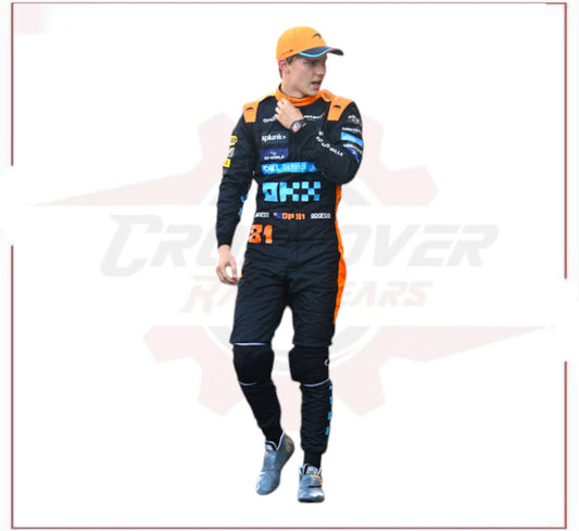 Oscar Paistri Mclaren 2023 New Race Suit in Singapore GP CROSSOVER RACEWEARS