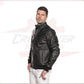 New Bomber Men in Genuine Black Leather CROSSOVER RACEWEARS