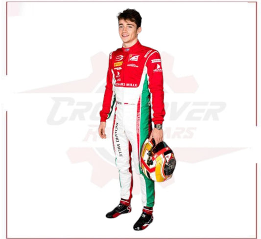Charles Leclerc 2017 Formula 2 Race Suit Prema Power Team CROSSOVER RACEWEARS