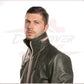 Bomber KiWey - Men’s Bomber Green genuine leather CROSSOVER RACEWEARS