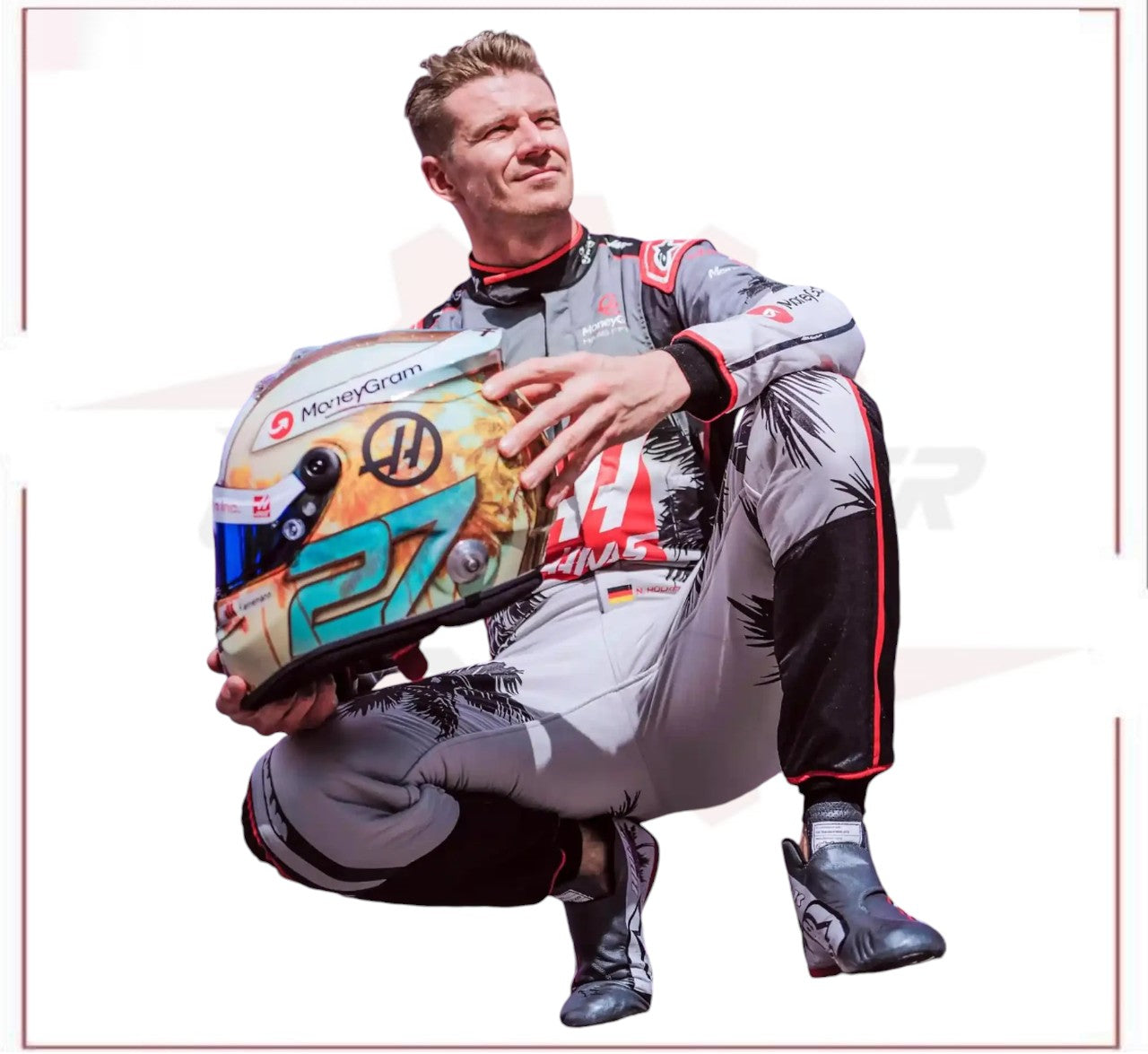 2023 Nico Hulkenberg Haas F1 Team Race Suit - Miami GP