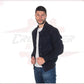 U03 - Men's Bomber Jacket in Genuine Blue Suede Leather CROSSOVER RACEWEARS