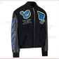Off-White Zip-Up Long-Sleeved Varsity Jacket