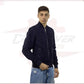 David - Men's Bomber Jacket in Genuine Blue Suede Leather CROSSOVER RACEWEARS