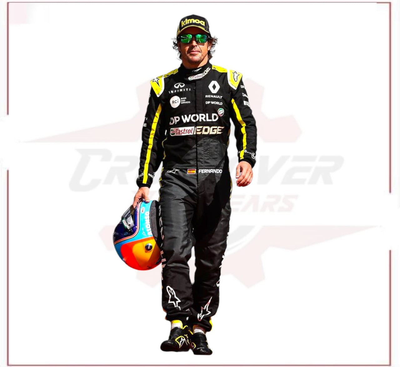 2020 Fernando Alonso Renault F1 Race Suit CROSSOVER RACEWEARS