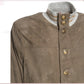 Polo - Men's Bomber Jacket in Genuine Mud Colored Suede Leather SE CROSSOVER RACEWEARS
