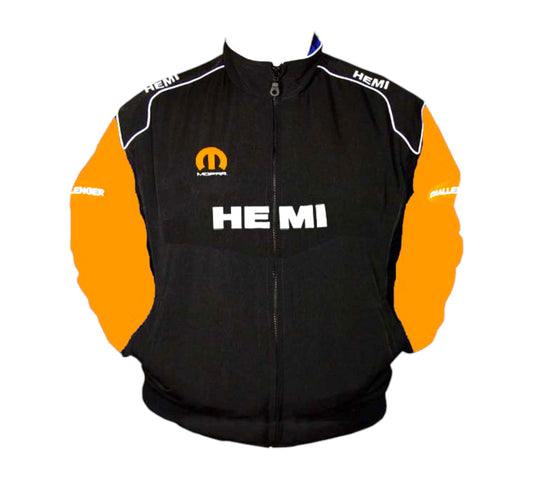 Dodge Hemi Racing Jacket Black and Orange