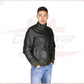 Victor - Men's Bomber in Genuine Green Leather CROSSOVER RACEWEARS