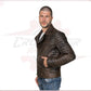 V248 - Men's Perfecto in Genuine Dark Brown Leather CROSSOVER RACEWEARS