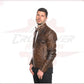 Men's Jacket in Genuine Brown Leather CROSSOVER RACEWEARS