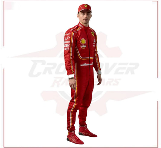 New Charles Leclerc 2024 Scuderia Ferrari F1 Team Racing Suit