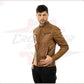 Men's Jacket in Genuine Brown Leather CROSSOVER RACEWEARS