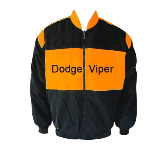 Dodge Viper Racing Jacket Black and Orange