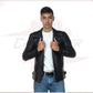 Men's Jacket in Genuine Black Leather CROSSOVER RACEWEARS