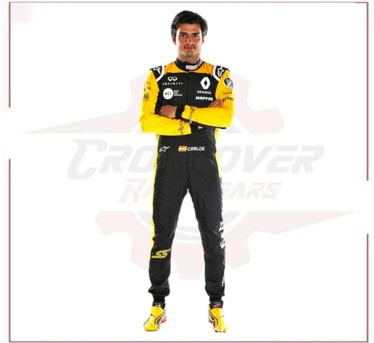 New Carlos Sainz jr Renault 2018 F1 Racing Suit - CROSSOVER RACEWEARS 