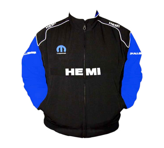 Dodge Hemi Mopar Racing Jacket Black and Royal Blue