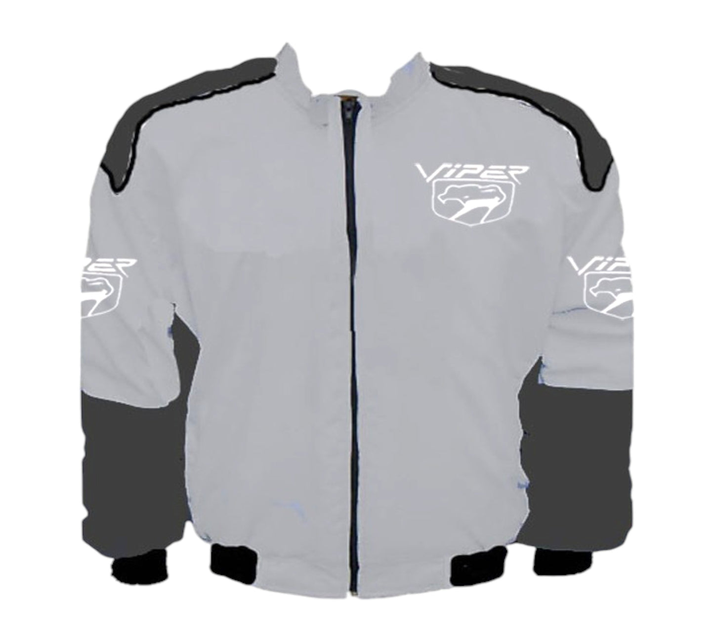 Viper Fangs Racing Jacket Light Gray and Dark Gray
