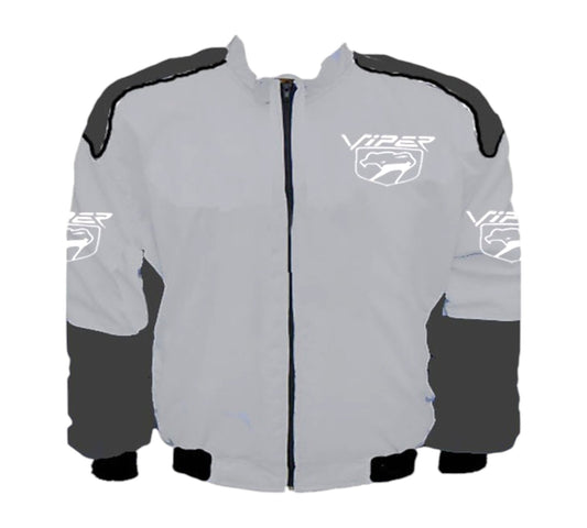 Viper Fangs Racing Jacket Light Gray and Dark Gray
