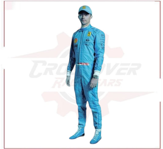 2020 Charles Leclerc Scuderia Ferrari F1 Miami Grand Prix Race Suit - CROSSOVER RACEWEARS 