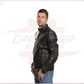 Alfonso - Biker Men's Genuine Black Leather CROSSOVER RACEWEARS