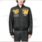 Off-White logo-patch varsity bomber jacket