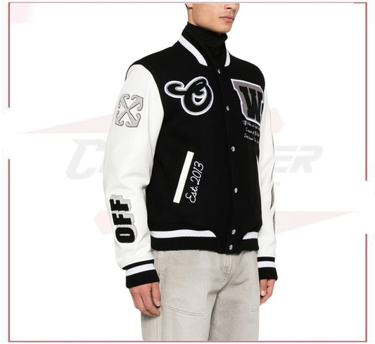 New Season  Off-White Lea varsity jacket