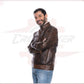 Attila - Biker Mens Genuine Brown Leather CROSSOVER RACEWEARS