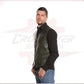Men's Vest in Genuine Green Leather CROSSOVER RACEWEARS