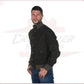 U03 Bis - Men's Bomber Jacket in Genuine Green Suede Leather CROSSOVER RACEWEARS