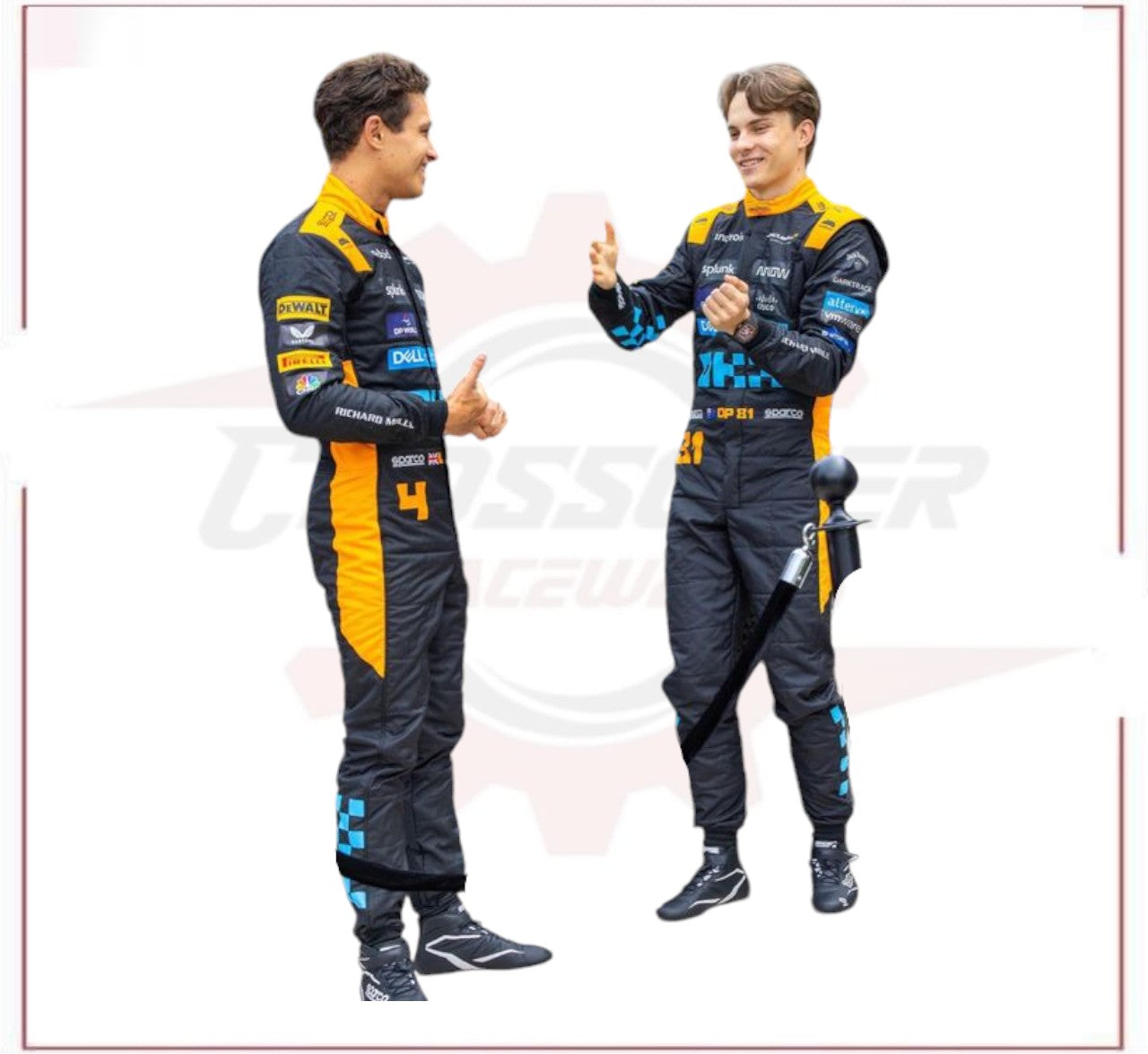Oscar Paistri Mclaren 2023 New Race Suit in Singapore GP CROSSOVER RACEWEARS