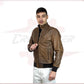 Bomber Napoli - Men’s Brown Bomber Jacket CROSSOVER RACEWEARS