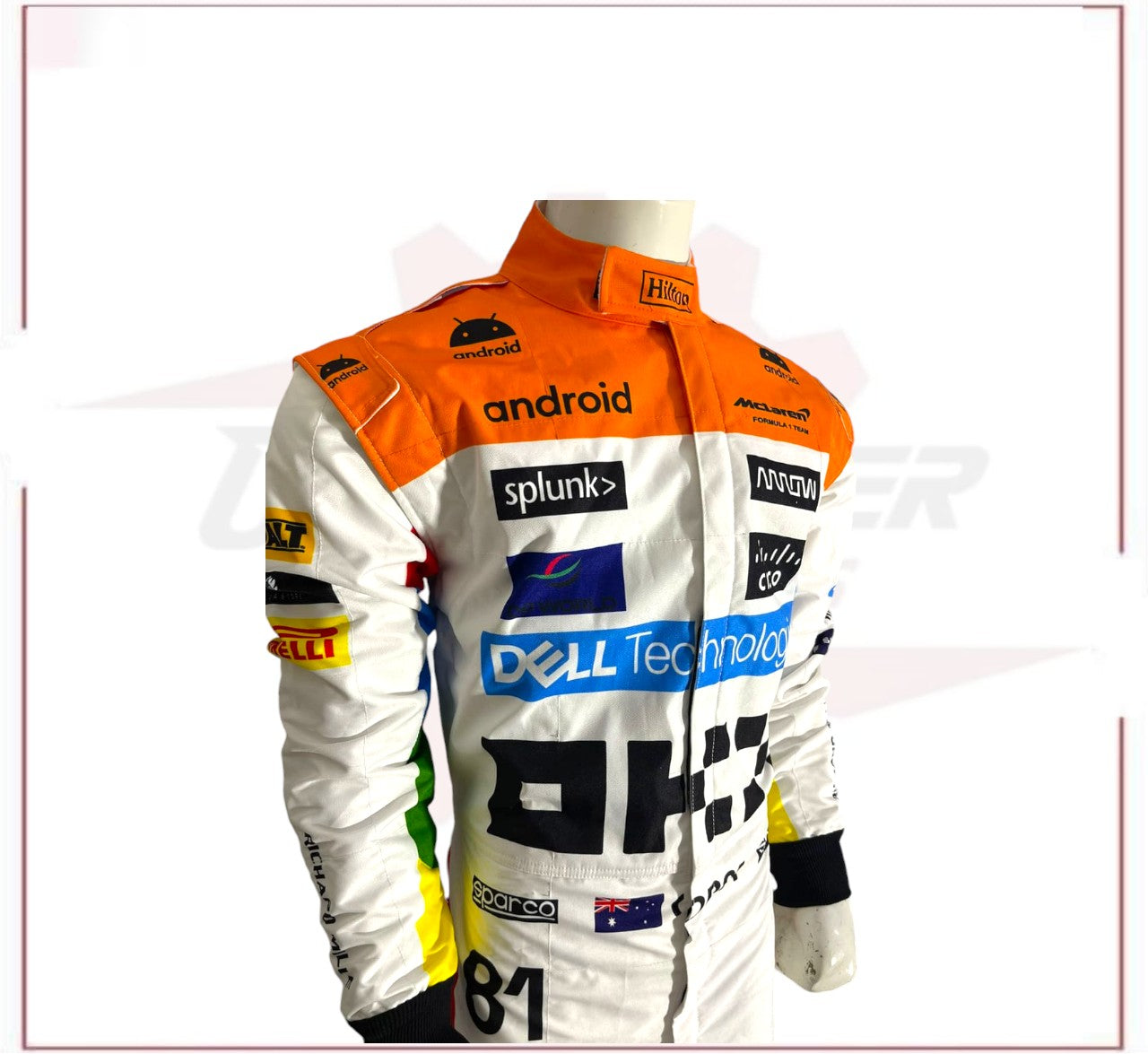 NEW MCLAREN SILVERSTONE OSCAR PIASTRI 2023 F1 TEAM RACE SUIT CROSSOVER RACEWEARS
