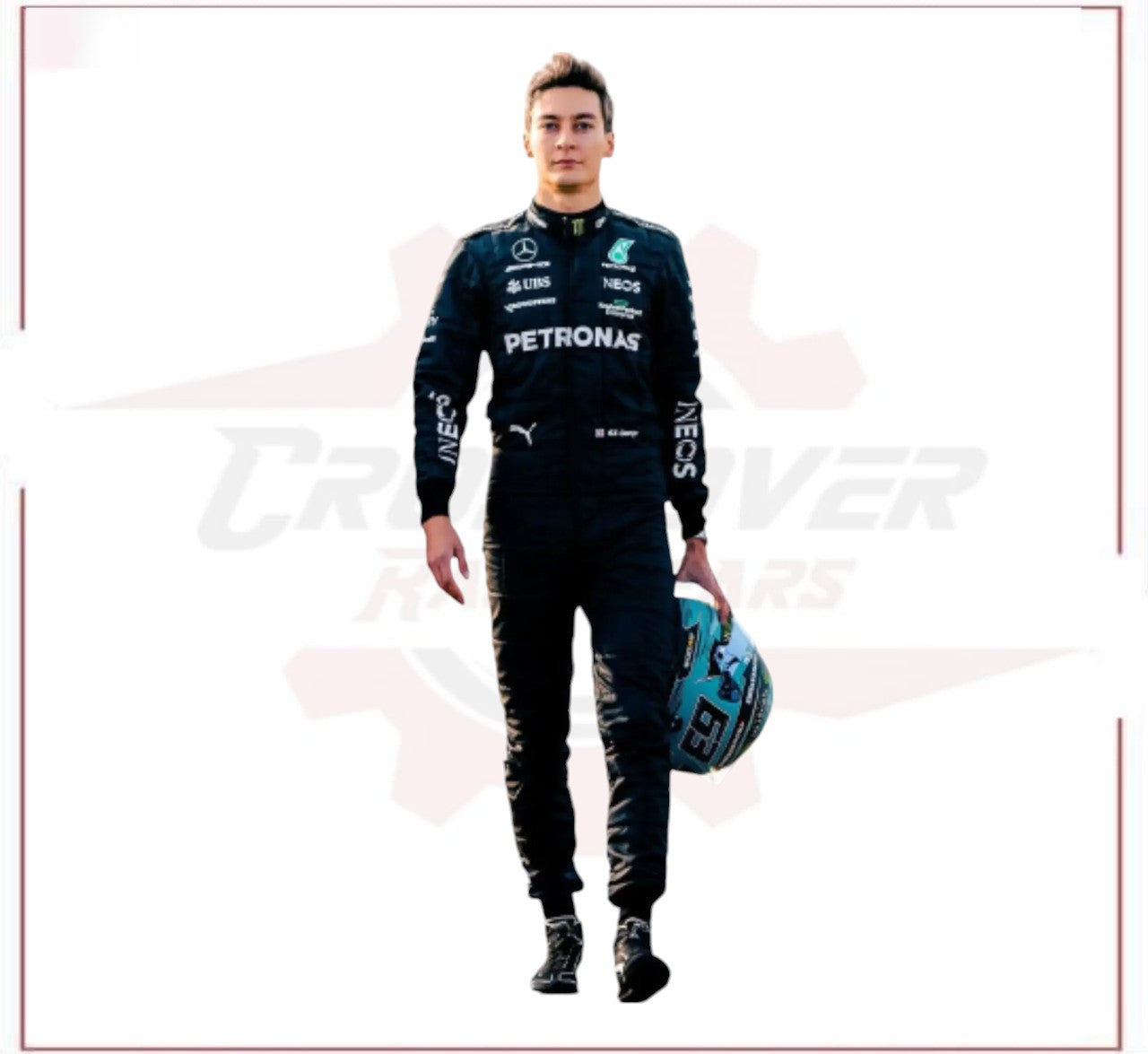 2023 George Russell Mercedes AMG F1 Race Suit CROSSOVER RACEWEARS