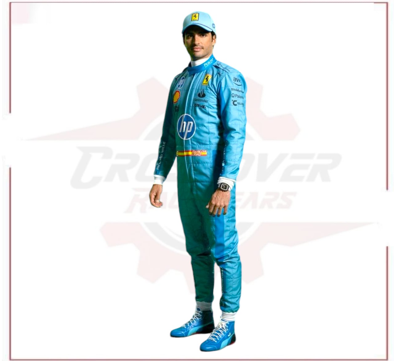 2024 Charles Leclerc Scuderia Ferrari HP Miami Grand Prix F1 Race Suit - CROSSOVER RACEWEARS 